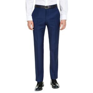 Armani Exchange Mens Navy Wool Blend Modern Fit Suit Pants Trousers NWT